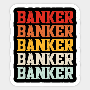 Funny Loan Officer Retro Vintage banker Sticker